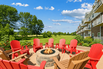 Powers ridge community deck with gas grill